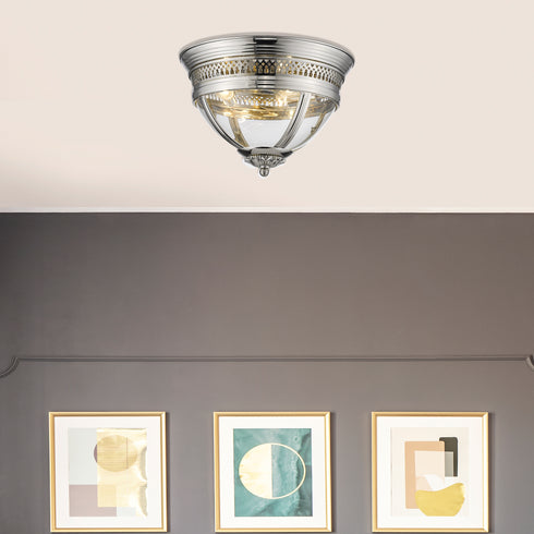 Flush Fitting Luminaire In Nickel LL00083